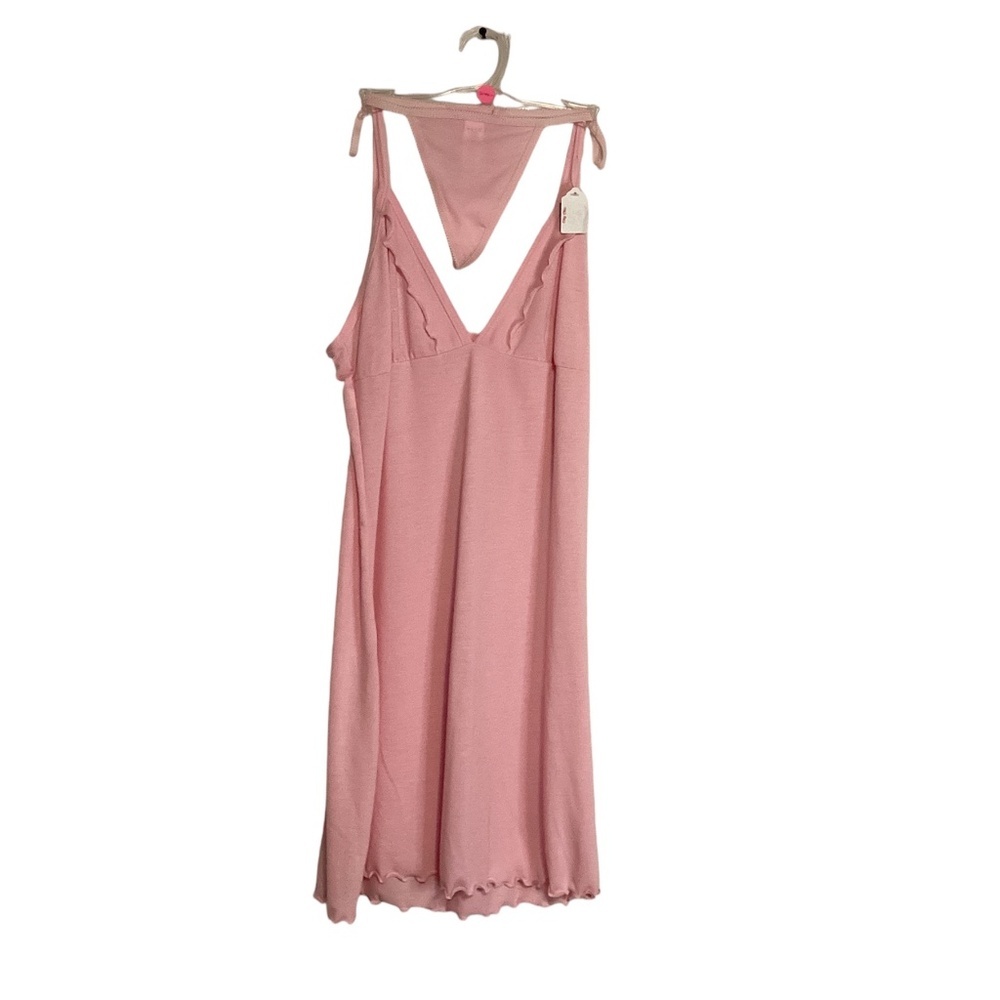 Baby doll sleep set womens SZ Small cotton candy pink ruffles delicate N…